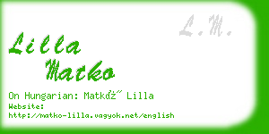 lilla matko business card